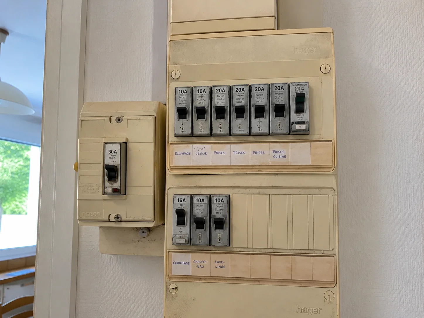 Tableau électrique d'origine